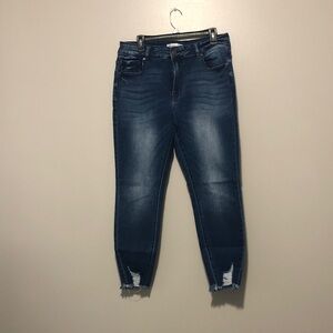 KanCan Dark Blue Distressed Skinny Jeans